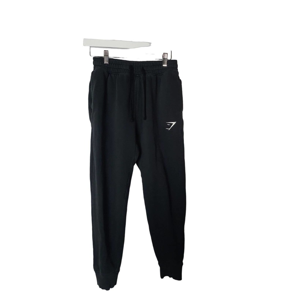 Gymshark Black Stretch Drawstring Athleisure Athletic Jogger Pants Womans SZ XS